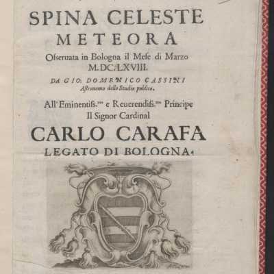 Giovanni Domenico Cassini, Spina celeste meteora osseruata in Bologna il mese di marzo M.DC.LXVIII