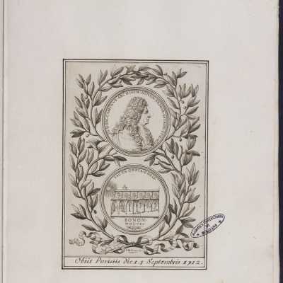 Francesco Maria Francia, ritratto su medaglione di Giovanni Domenico Cassini