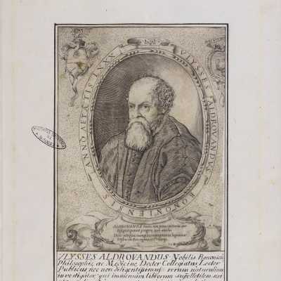 Giovanni Luigi Valesio, Portrait of Ulisse Aldrovandi, 1602