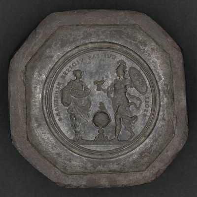 Antonio Lazzari, Reverse side of the mould of Laura Bassi’s medal, 1732