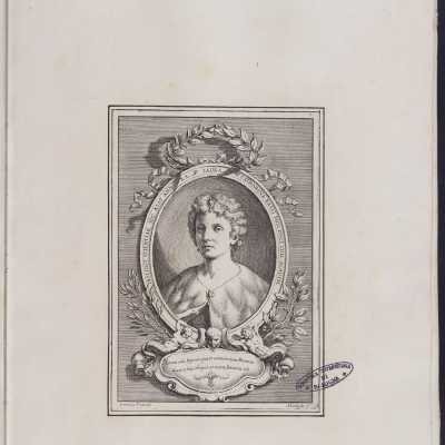 Ludovico Mattioli, Portrait of Laura Bassi designed by Domenico Fratta, 1732